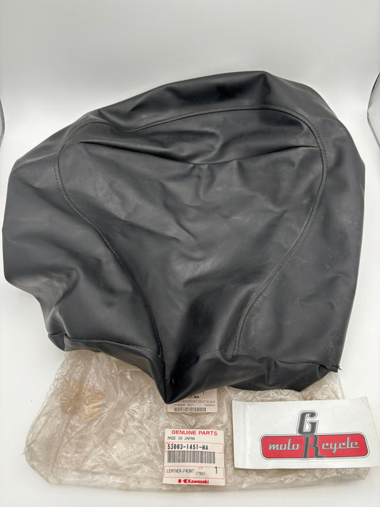 KAWASAKI USED FRONT SEAT LEATHER BLACK 53003-1451-MA-U K46