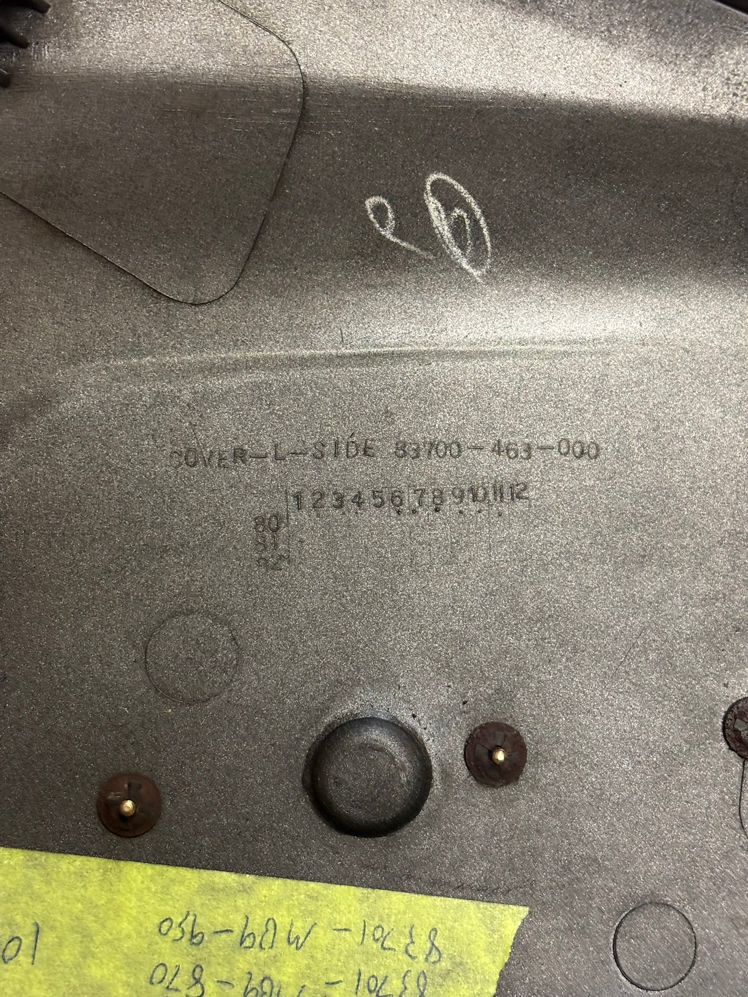 HONDA USED LH SIDE COVER 83701-MB9-870 83701-MB9-950 83700-463-000-U H221