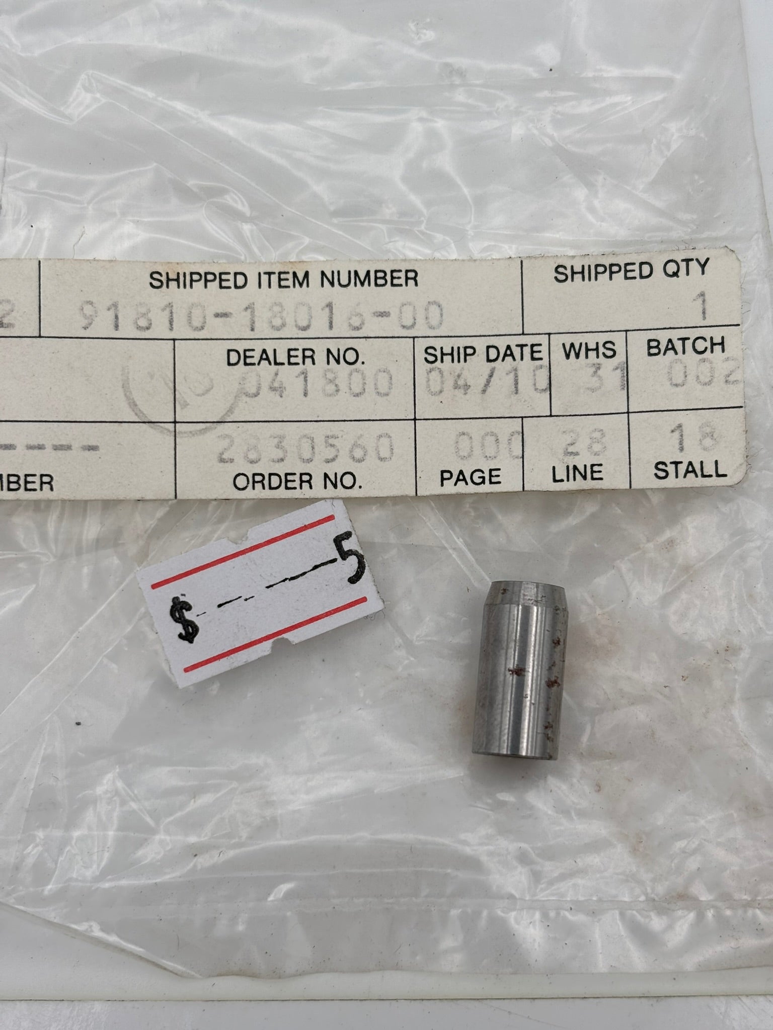 YAMAHA DOWEL PIN (SUB 99510-08016-00 91808-16023-00 ) 91810-18016-00 Y4