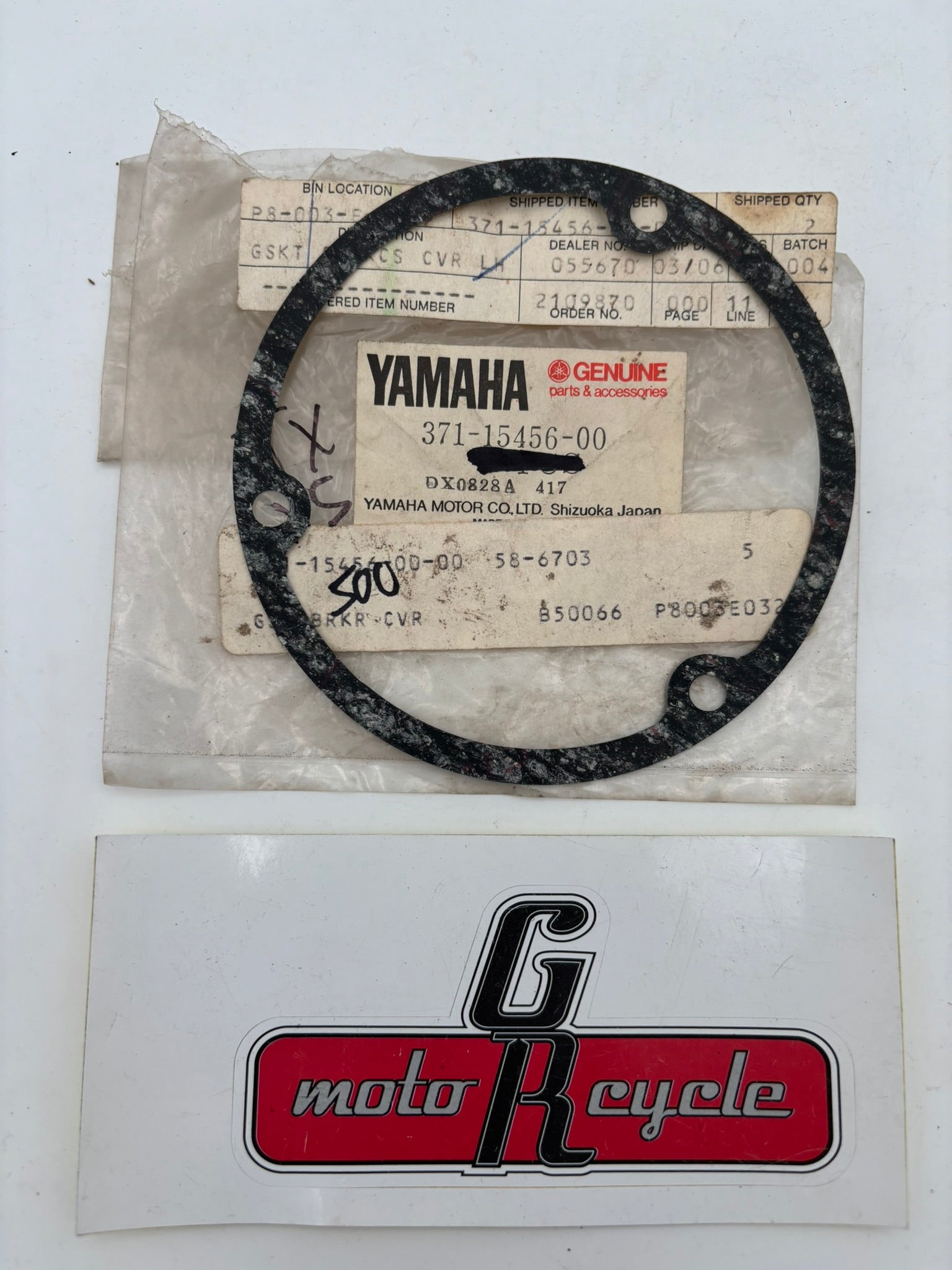 YAMAHA LH CRANKCASE COVER GASKET 371-15456-00-00 Y6