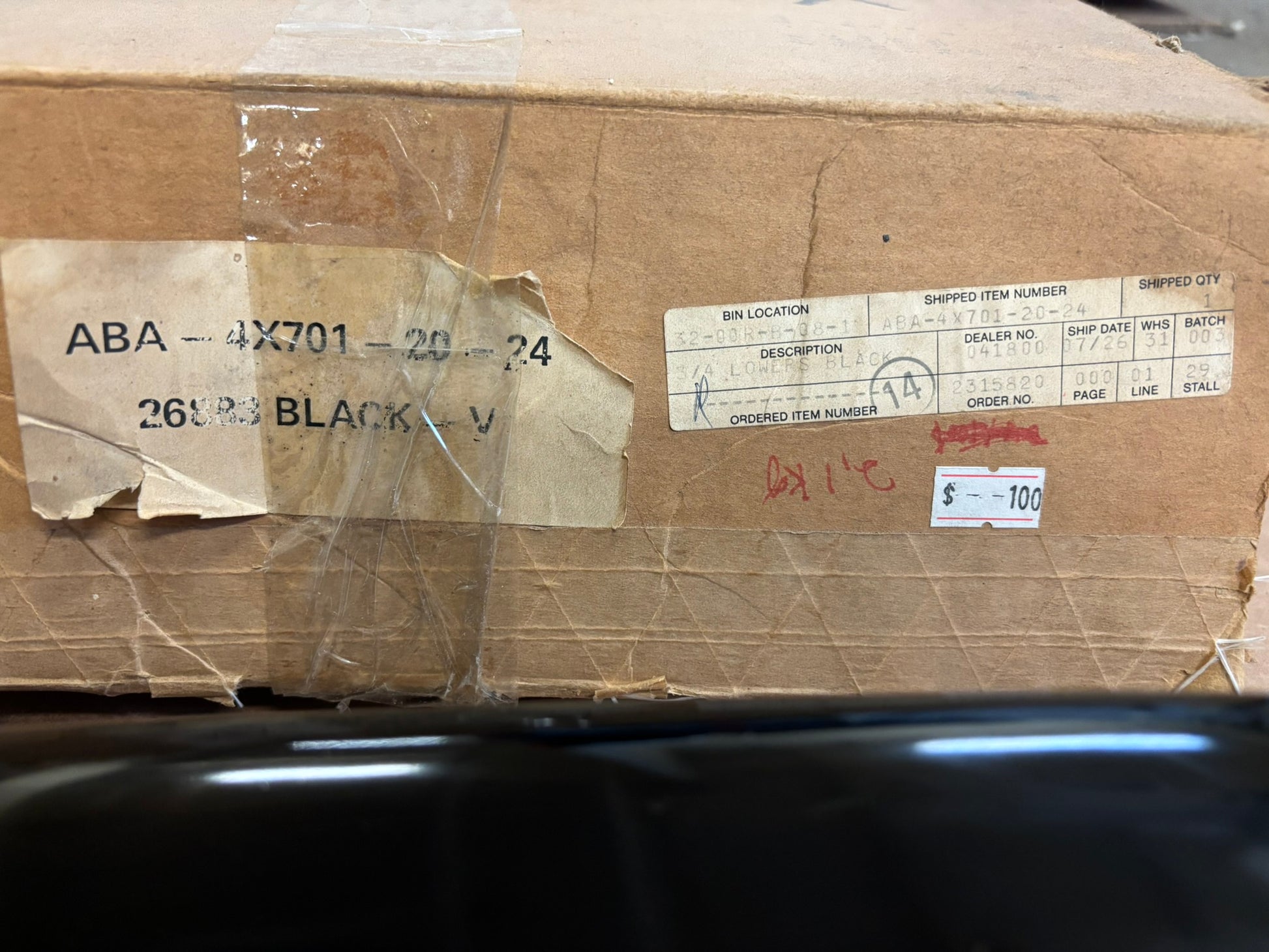 YAMAHA LOWER FAIRING SIDE COVER BLACK ABA-4X701-20-24 YBOX