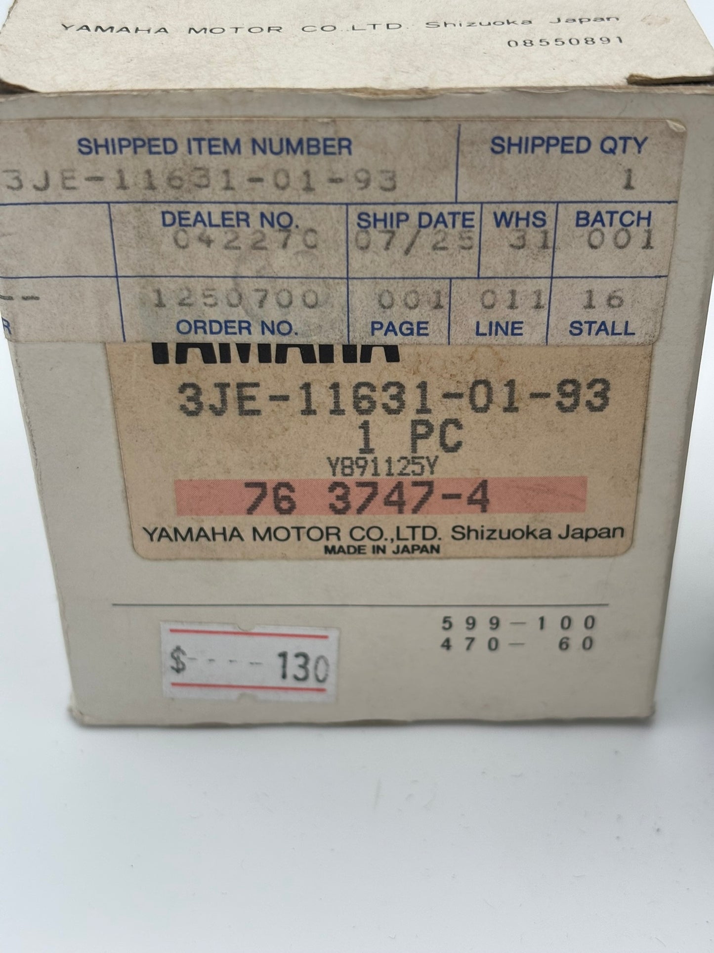 YAMAHA PISTON (STD) 3JE-11631-01-93 Y16