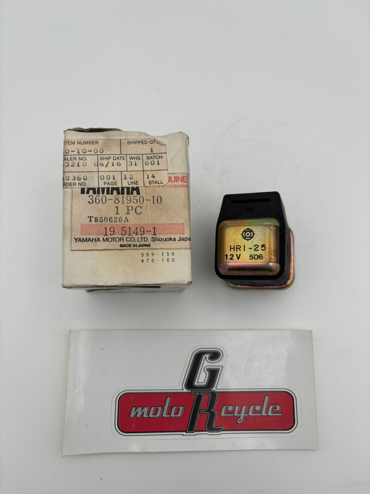 YAMAHA RELAY ASSY 360-81950-10-00 Y16