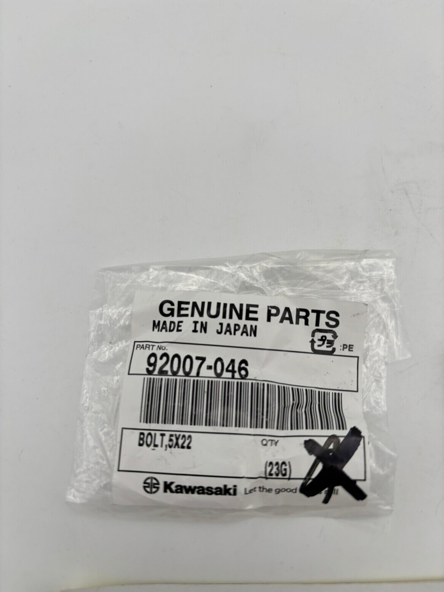 KAWASAKI HEX HEAD BOLT (5X22) 92007-046 K19
