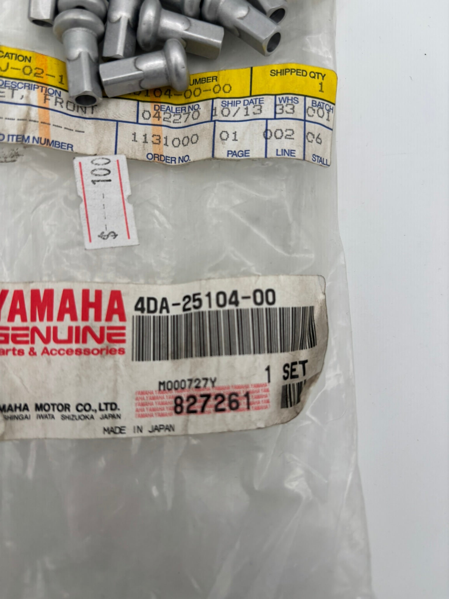 YAMAHA FRONT SPOKE SET QTY.25 4DA-25104-00-00-I Y20