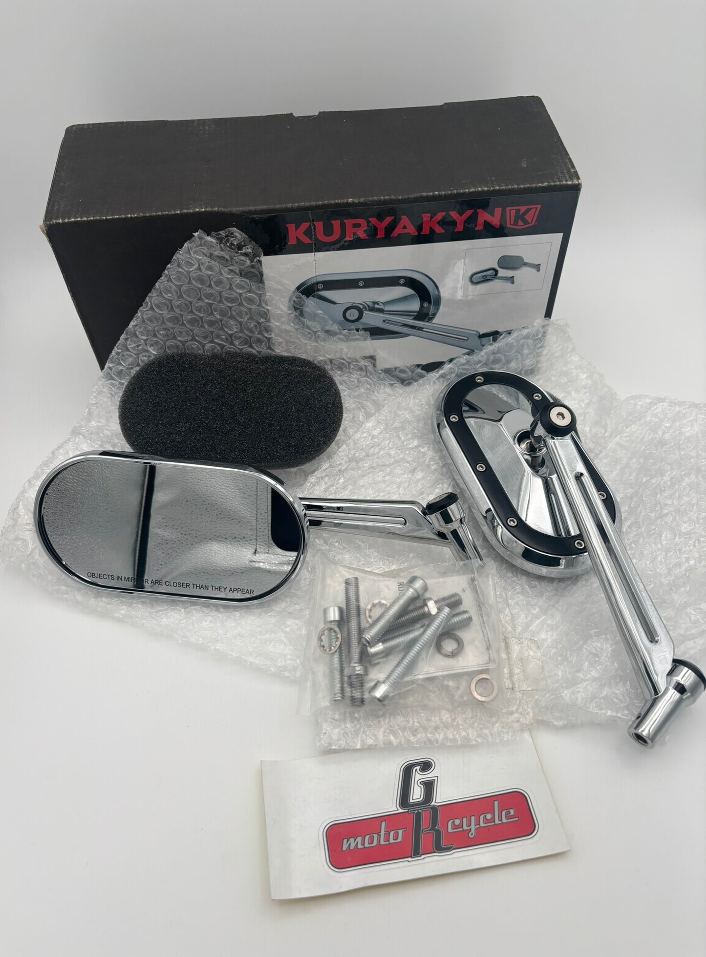 AFTERMARKET KURYAKYN HEAVY INDUSTRY MIRRORS CHROME WITH SATIN BLACK 1765 J20
