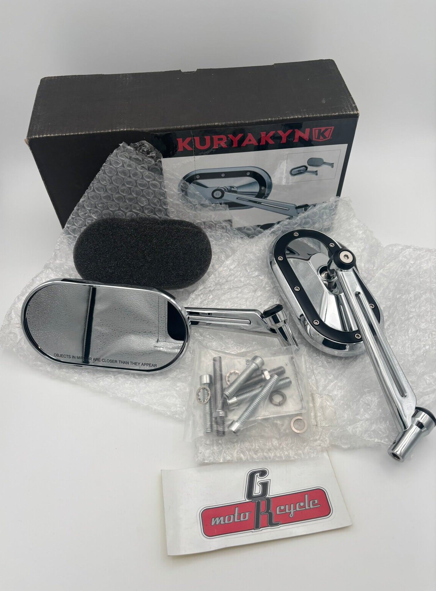 AFTERMARKET KURYAKYN HEAVY INDUSTRY MIRRORS CHROME WITH SATIN BLACK 1765 J20