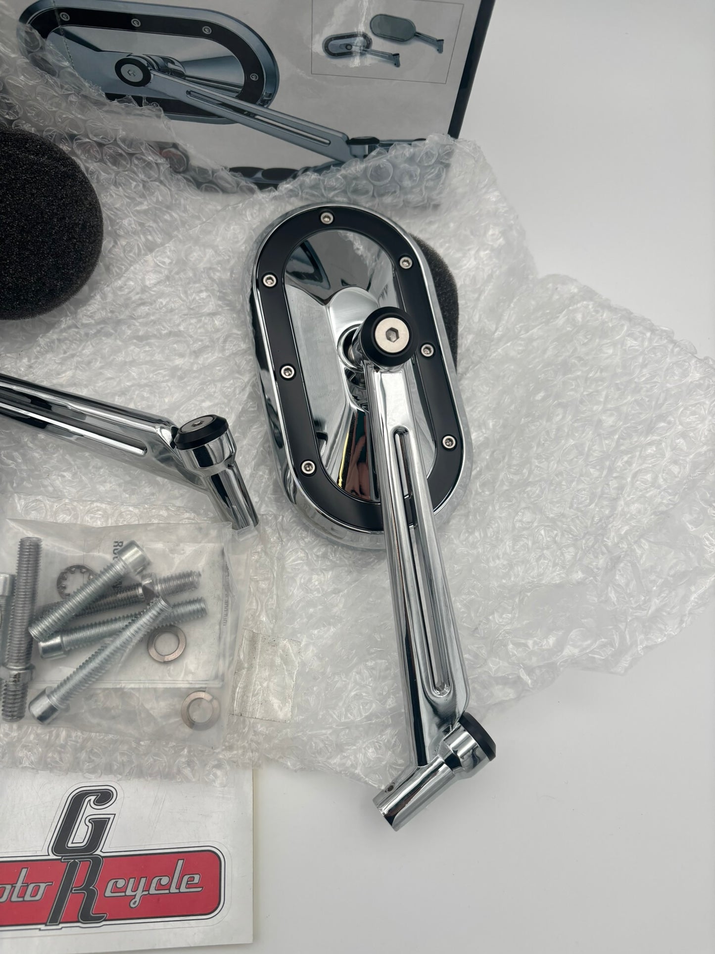 AFTERMARKET KURYAKYN HEAVY INDUSTRY MIRRORS CHROME WITH SATIN BLACK 1765 J20
