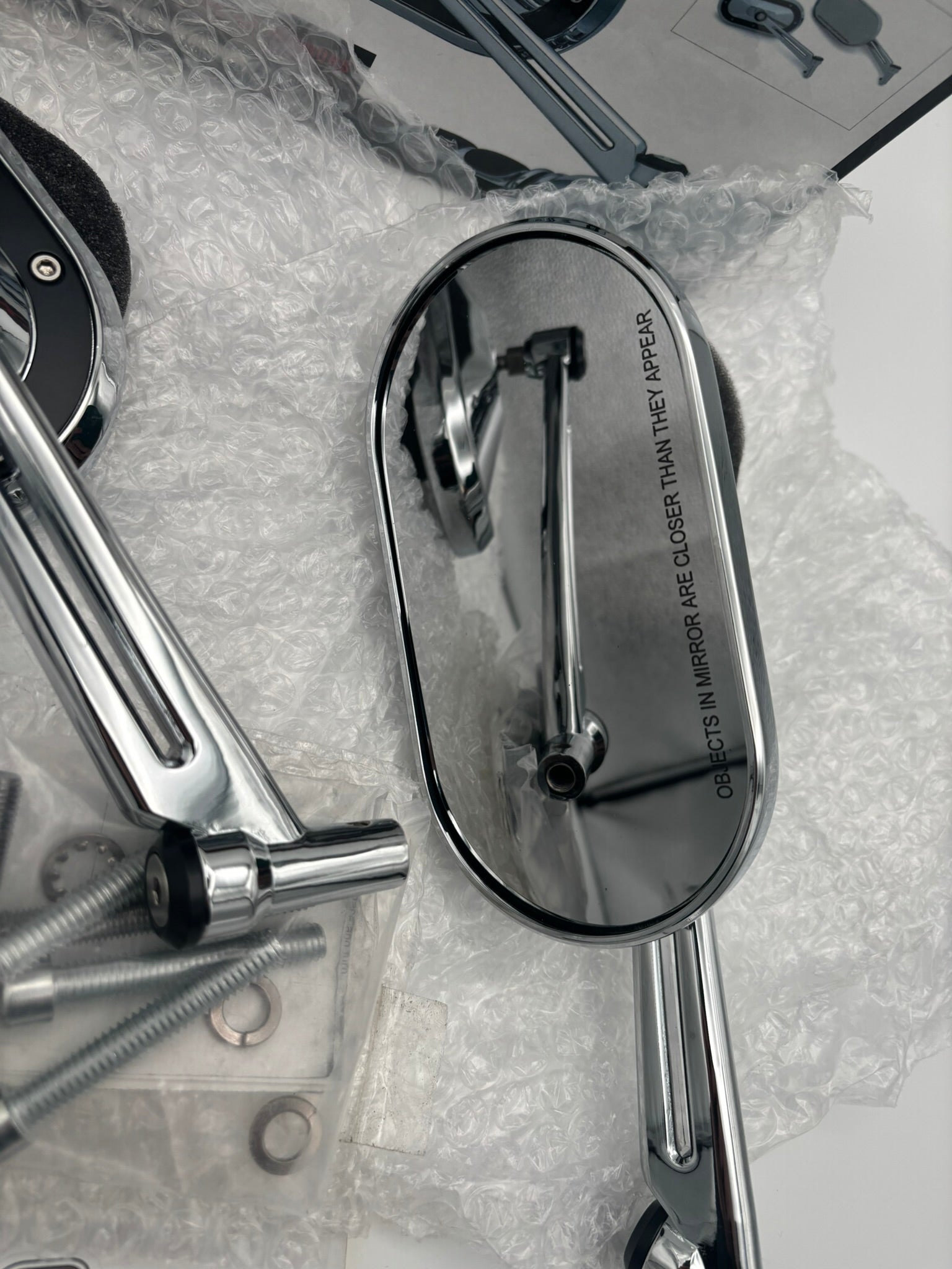 AFTERMARKET KURYAKYN HEAVY INDUSTRY MIRRORS CHROME WITH SATIN BLACK 1765 J20