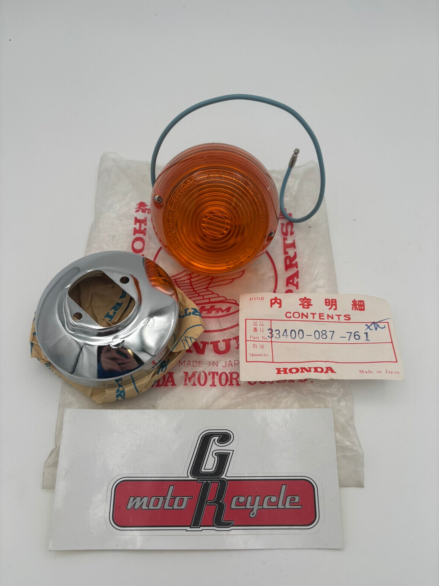 HONDA RIGHT FRONT TURN SIGNAL (SUB 33400-046-751 XW 33400-087-506 ) 33400-087-761XW H230