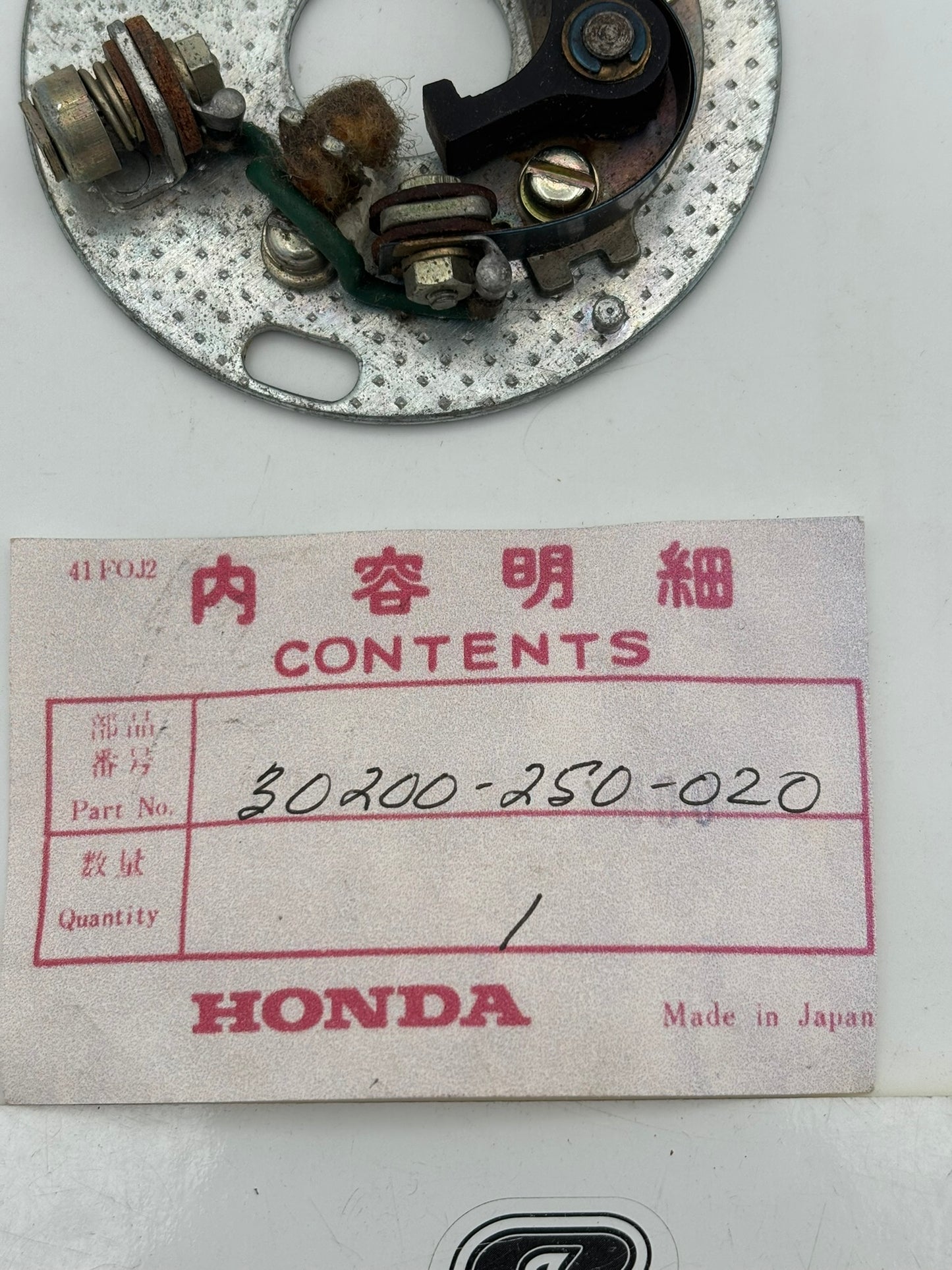 HONDA CONTACT BREAKER (SUB 30200-250-030 30200-200-010 ) 30200-250-020 H236