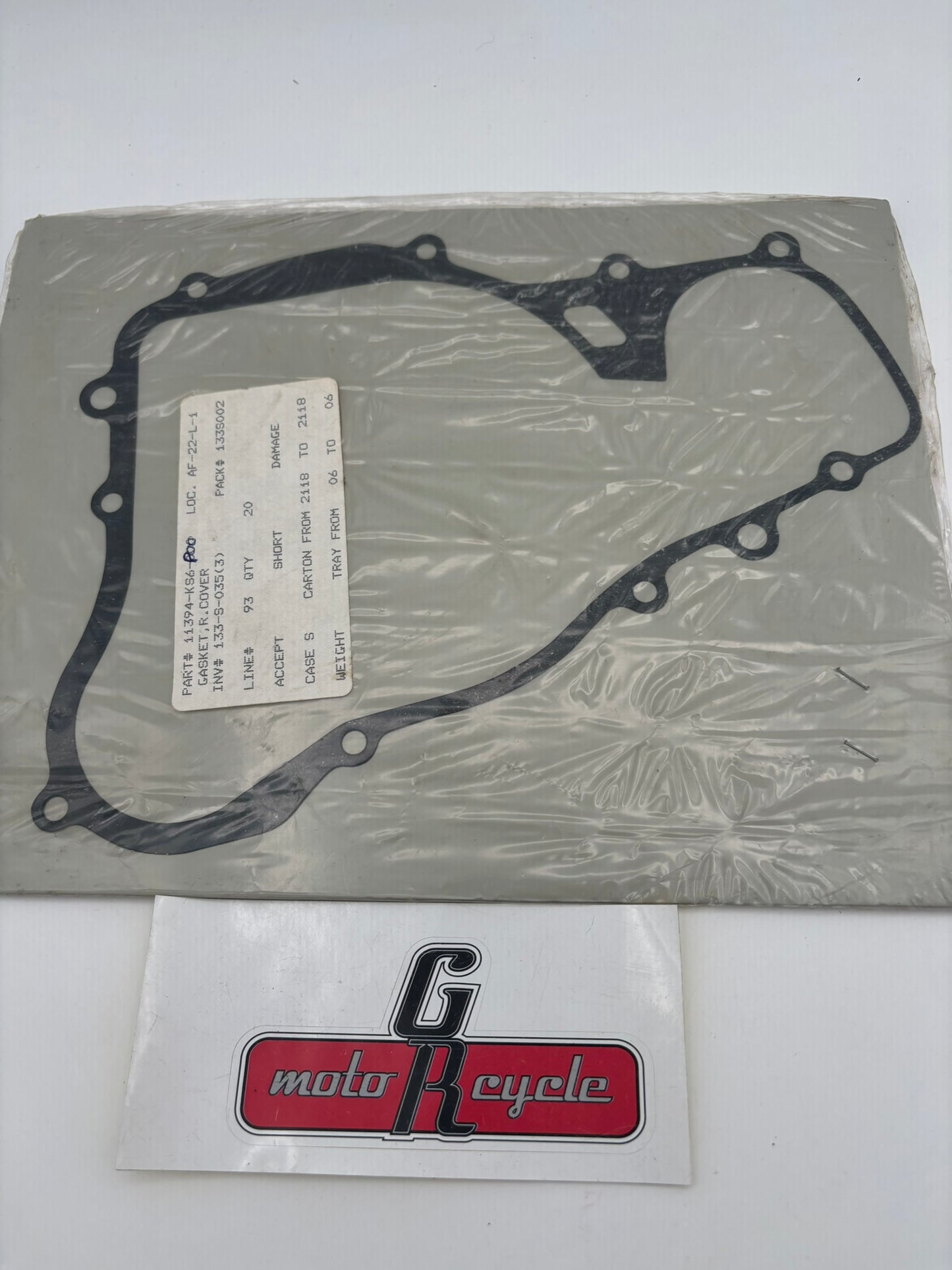 HONDA RIGHT COVER GASKET (SUB 11394-KS6-P00 11394-KS6-306 ) 11394-KS6-000 H239