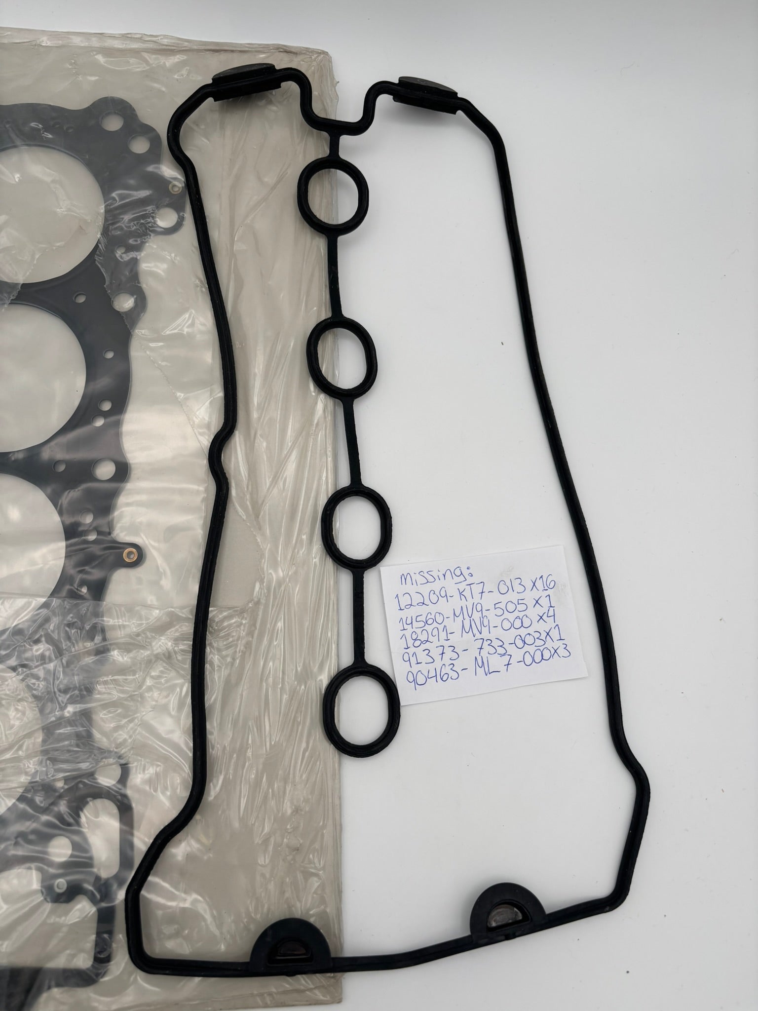 HONDA 1991 - 1994 CBR600F TOP END GASKET KIT A (INCOMPLETE) 06111-MV9-000-I H240