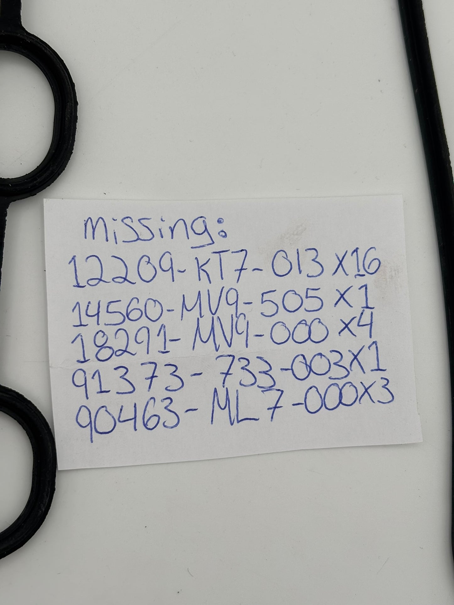 HONDA 1991 - 1994 CBR600F TOP END GASKET KIT A (INCOMPLETE) 06111-MV9-000-I H240