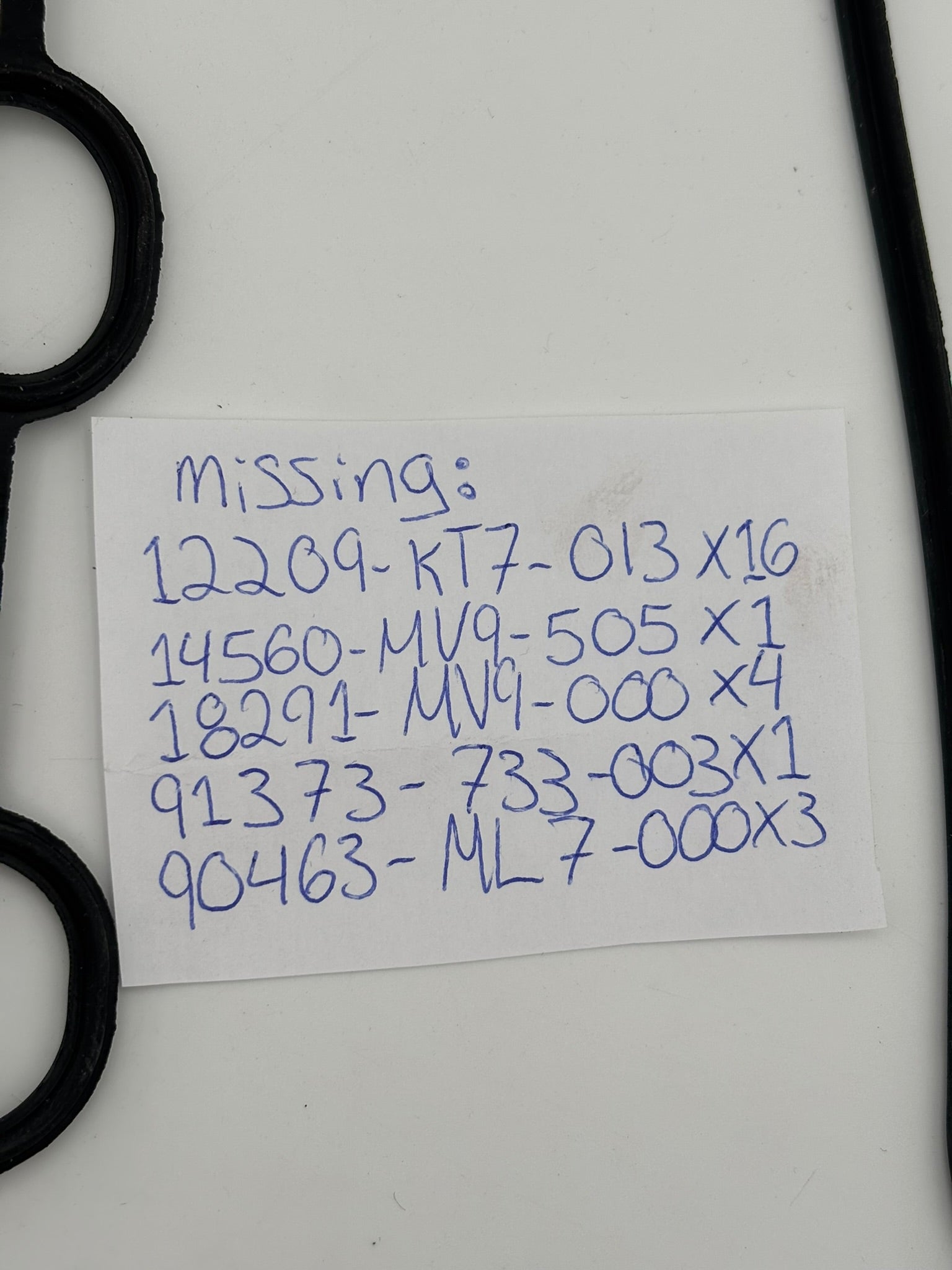 HONDA 1991 - 1994 CBR600F TOP END GASKET KIT A (INCOMPLETE) 06111-MV9-000-I H240