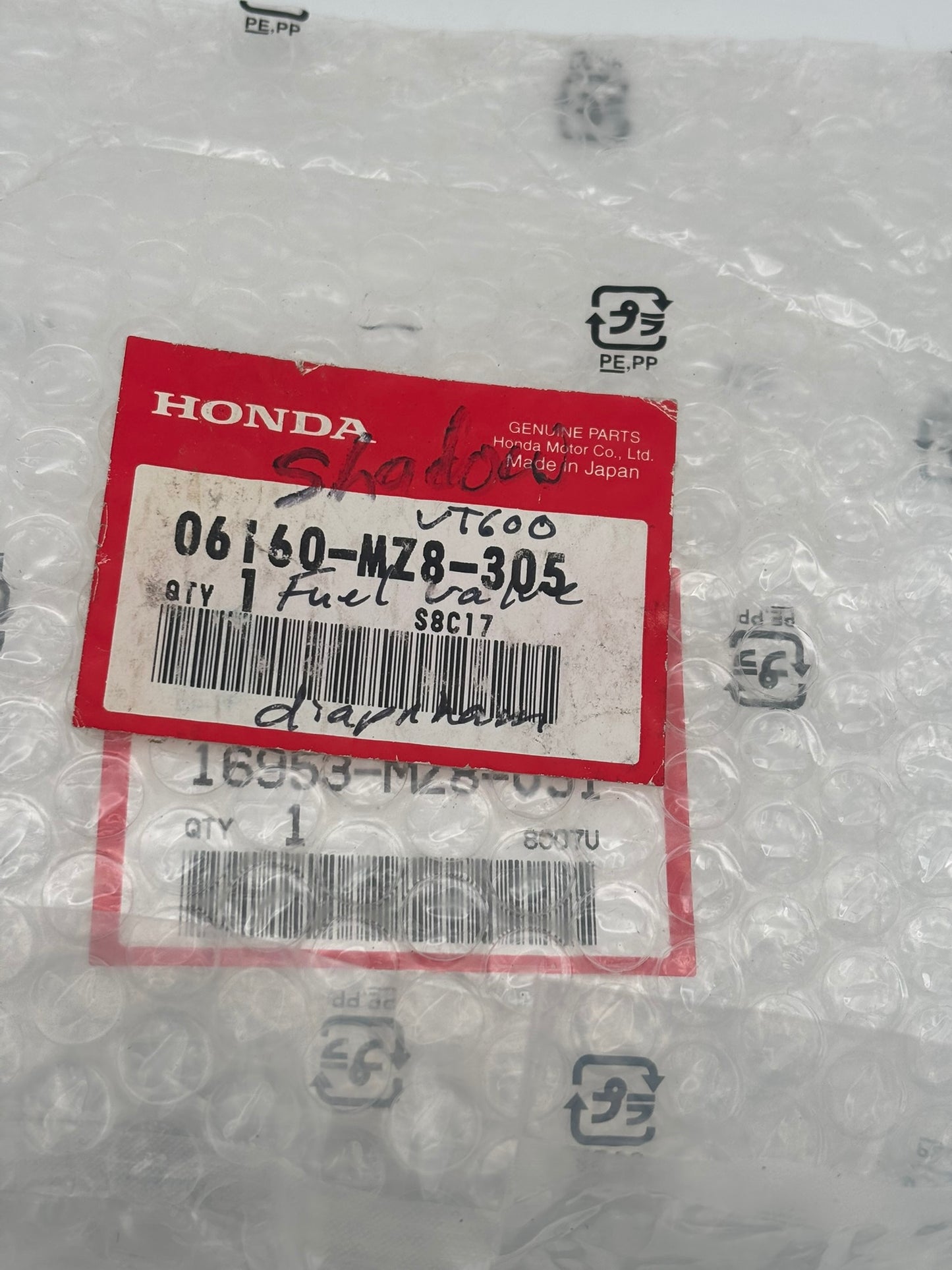 HONDA PETCOCK COVER KIT SET 06160-MZ8-305 H174