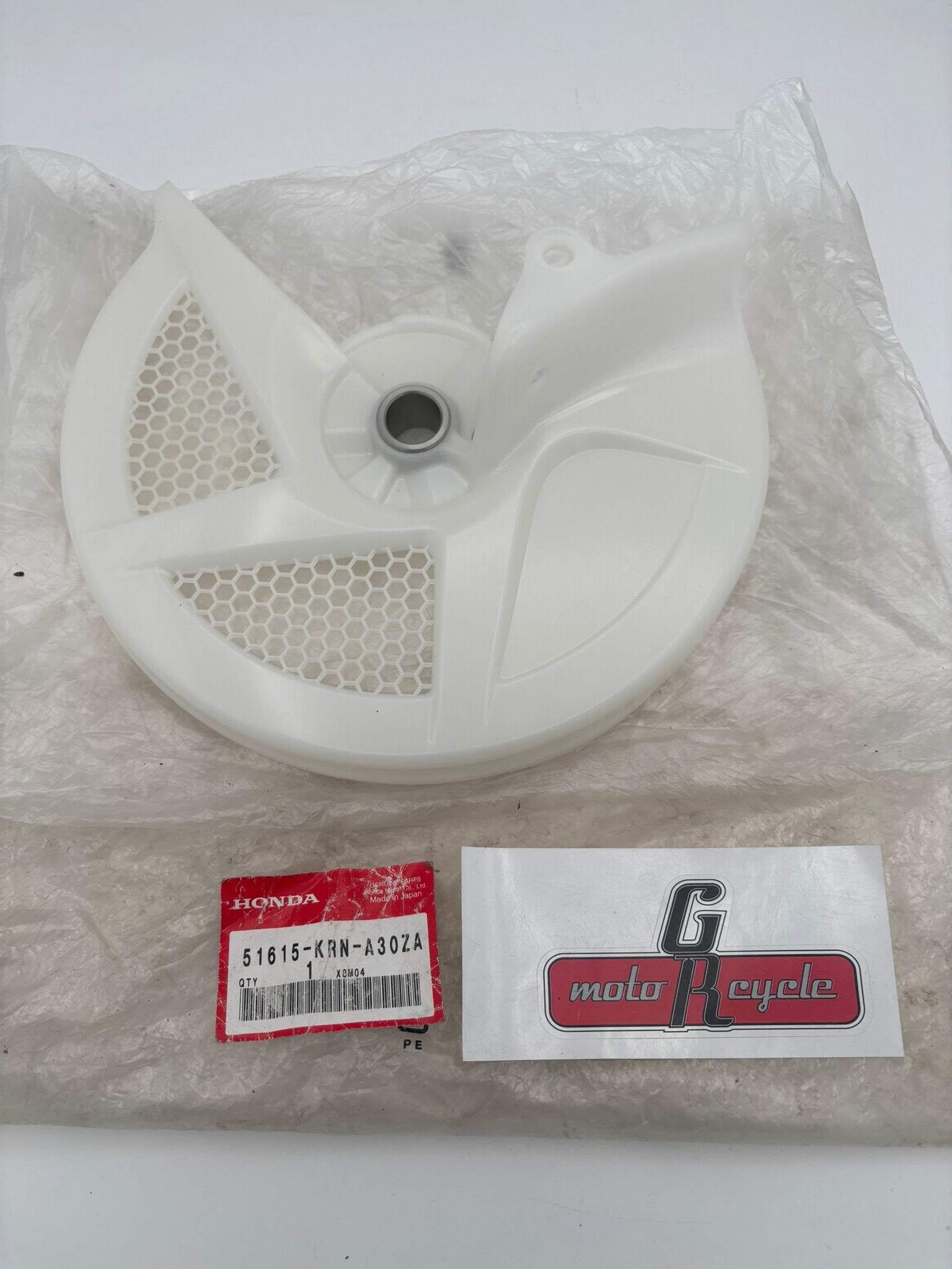 HONDA FRONT BRAKE DISK COVER (NATURAL) 51615-KRN-A30ZA H241