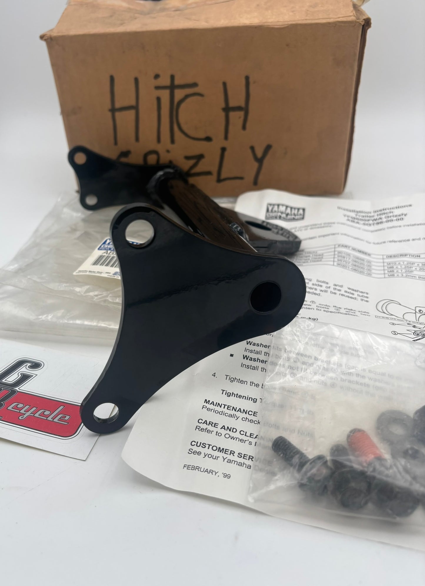 YAMAHA 1998 - 2001 YFM600 GRIZZLY TRAILER HITCH KIT ABA-5GT86-00-00 Y277