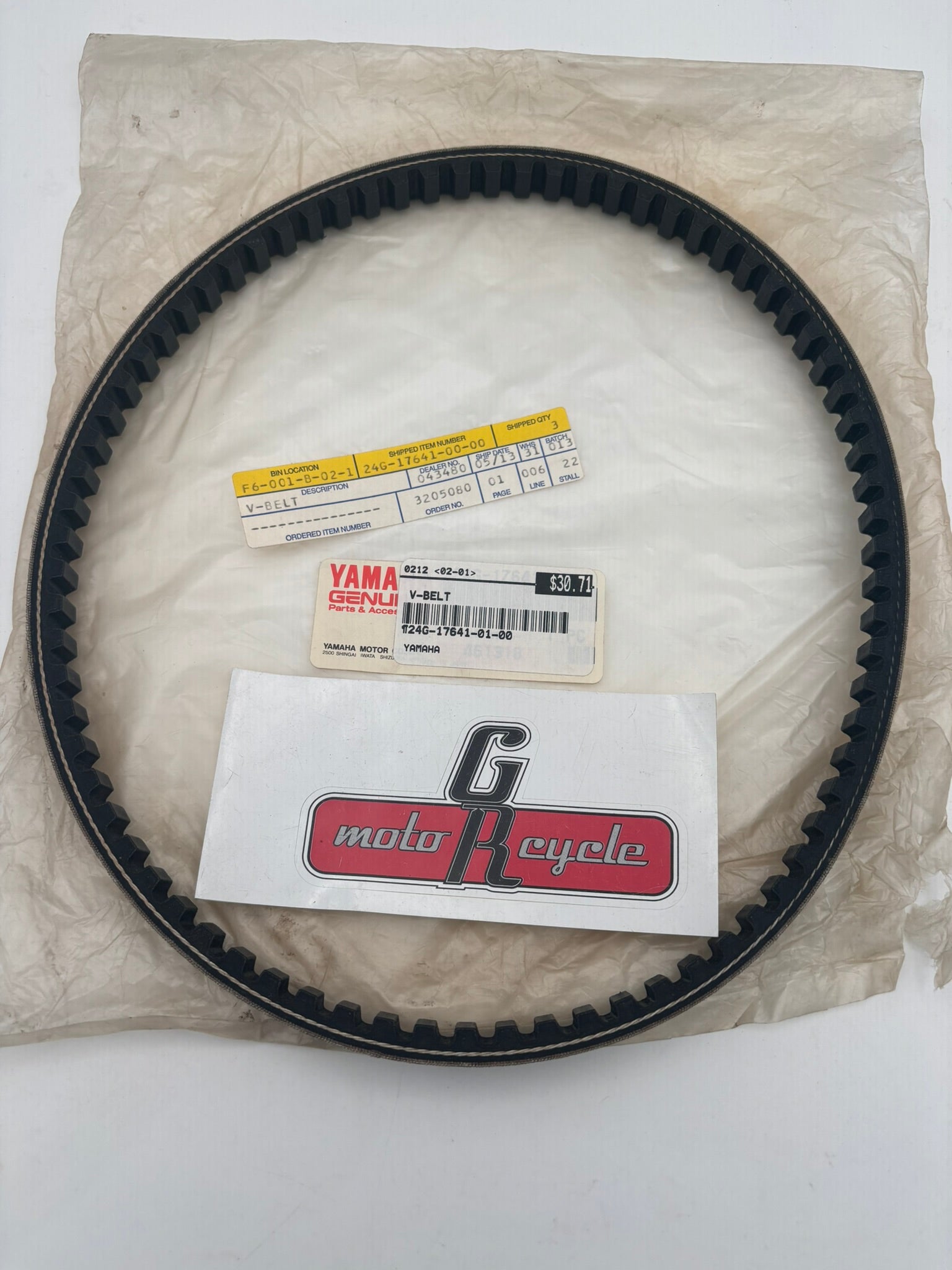 YAMAHA V-BELT (SUB 24G-17641-01-00 ) 24G-17641-00-00 Y280