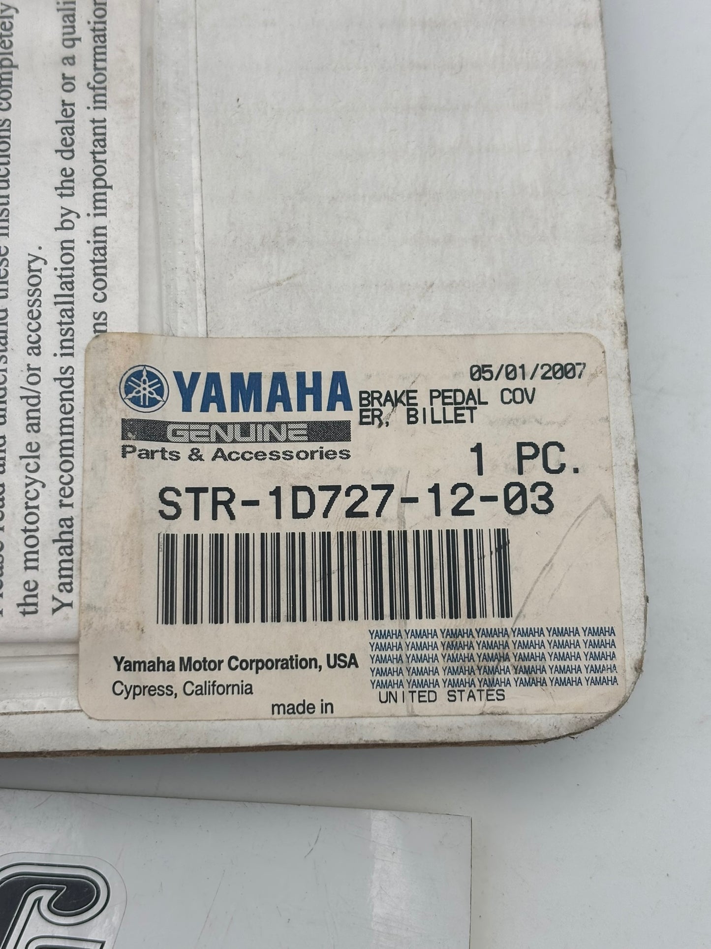 YAMAHA XV19 ROADLINER BILLET BRAKE PEDAL COVER STR-1D727-12-03 Y280