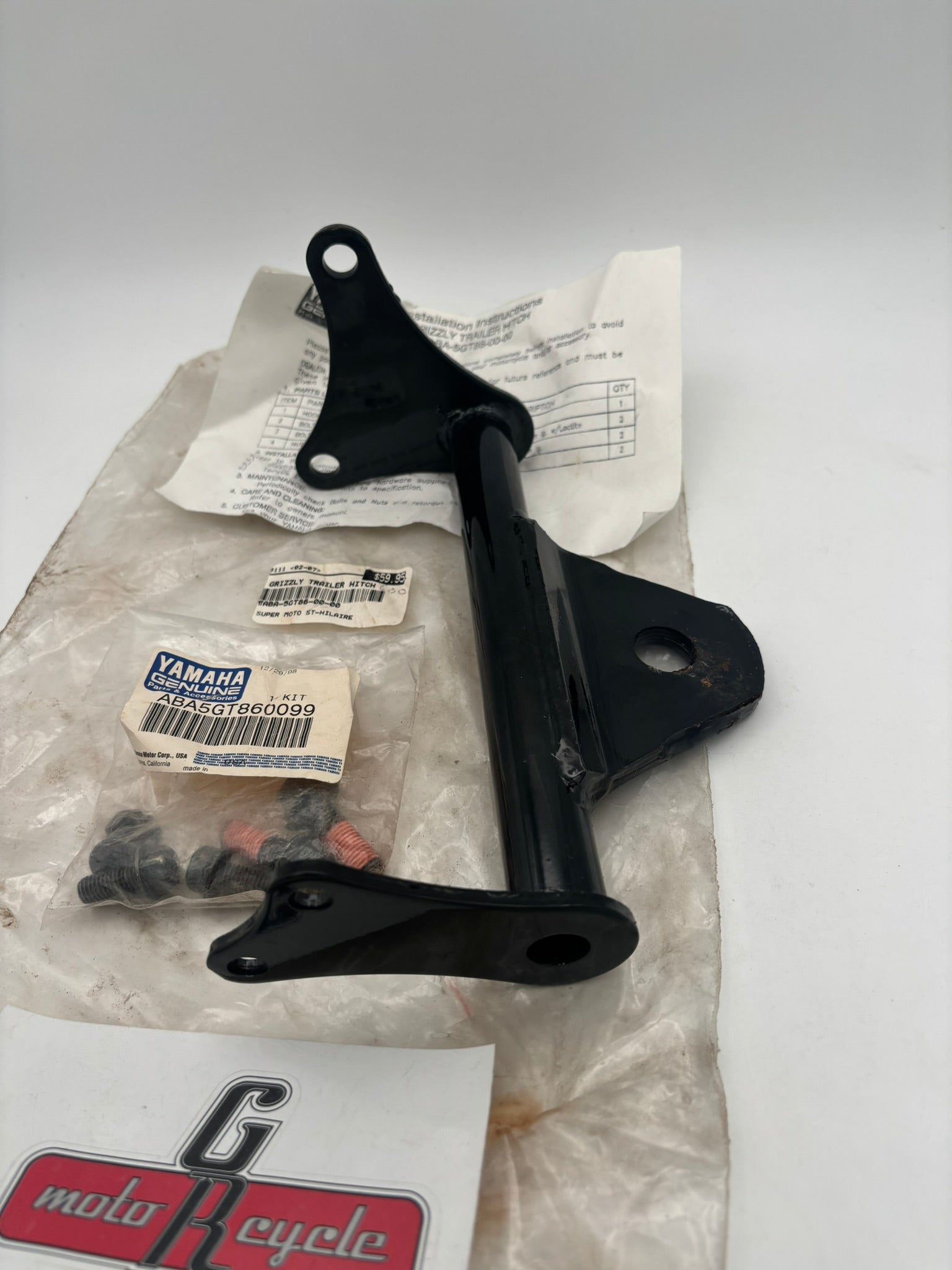 YAMAHA 1998 - 2001 YFM600 GRIZZLY TRAILER HITCH KIT (RUST) ABA-5GT86-00-00-D Y281