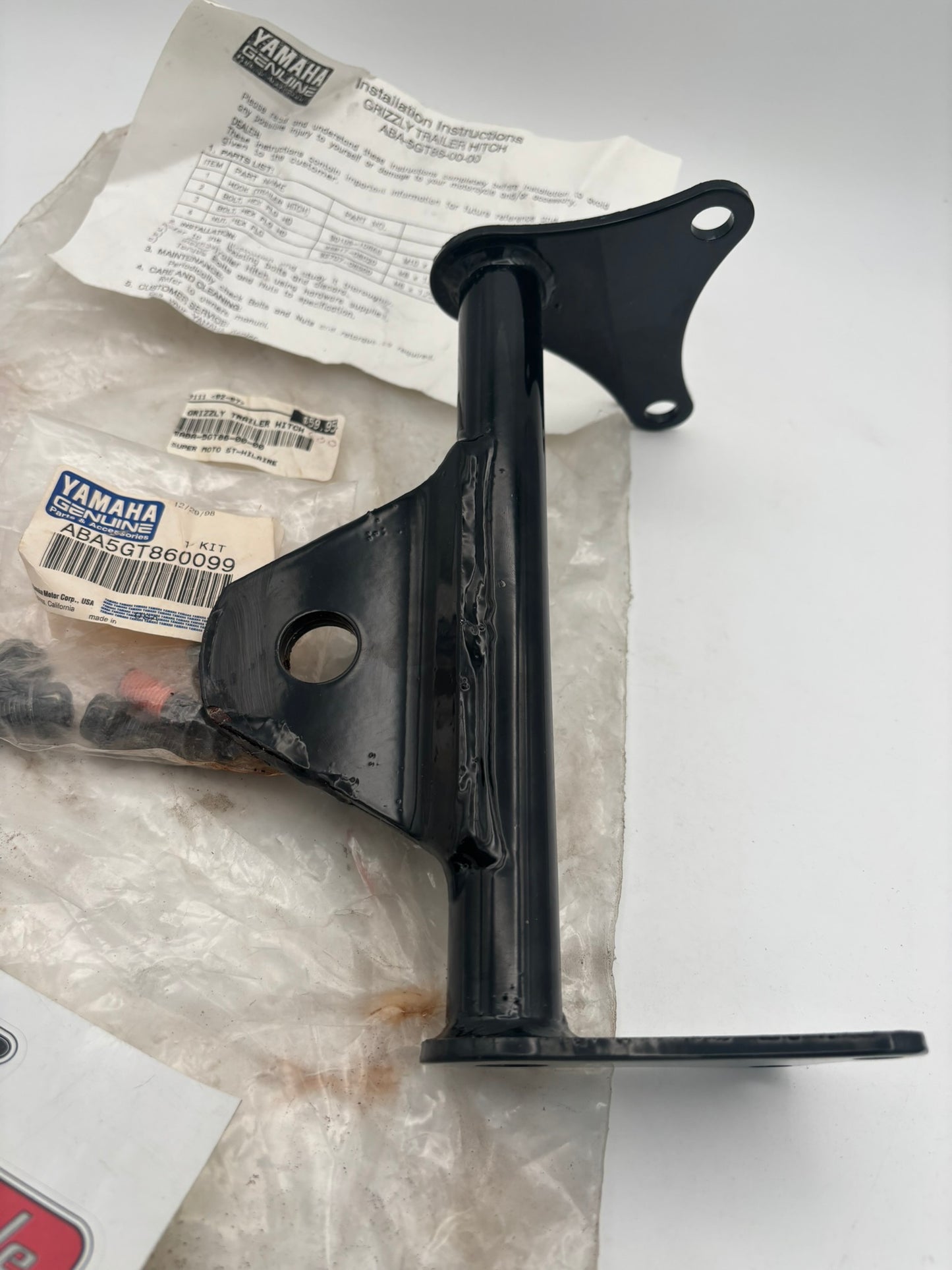 YAMAHA 1998 - 2001 YFM600 GRIZZLY TRAILER HITCH KIT (RUST) ABA-5GT86-00-00-D Y281
