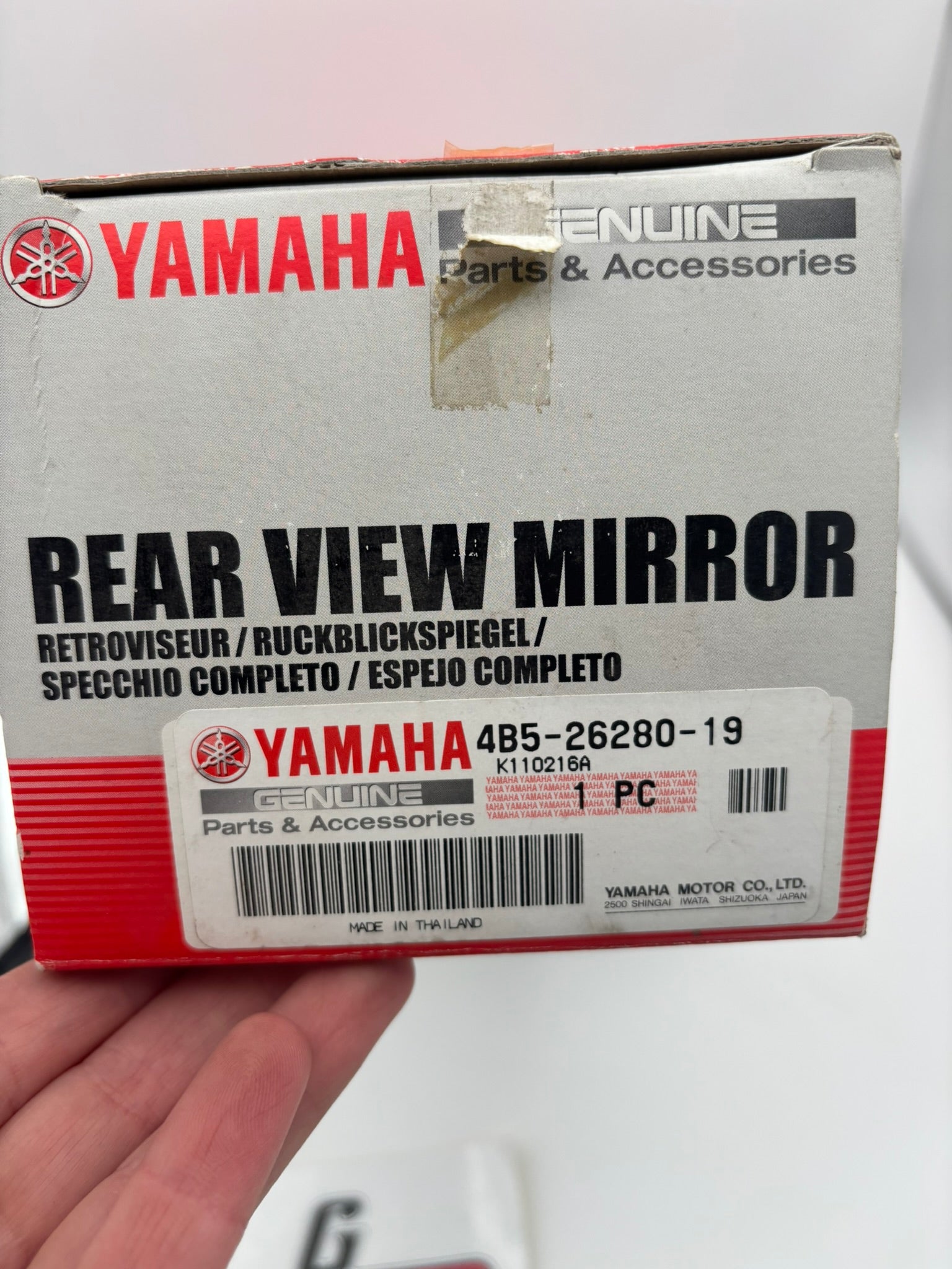 YAMAHA USED LEFT REAR VIEW MIRROR (DAMEGED) (SUB 4B5-26280-00-00 4B5-26280-09-00 ) 4B5-26280-19-00-U Y283