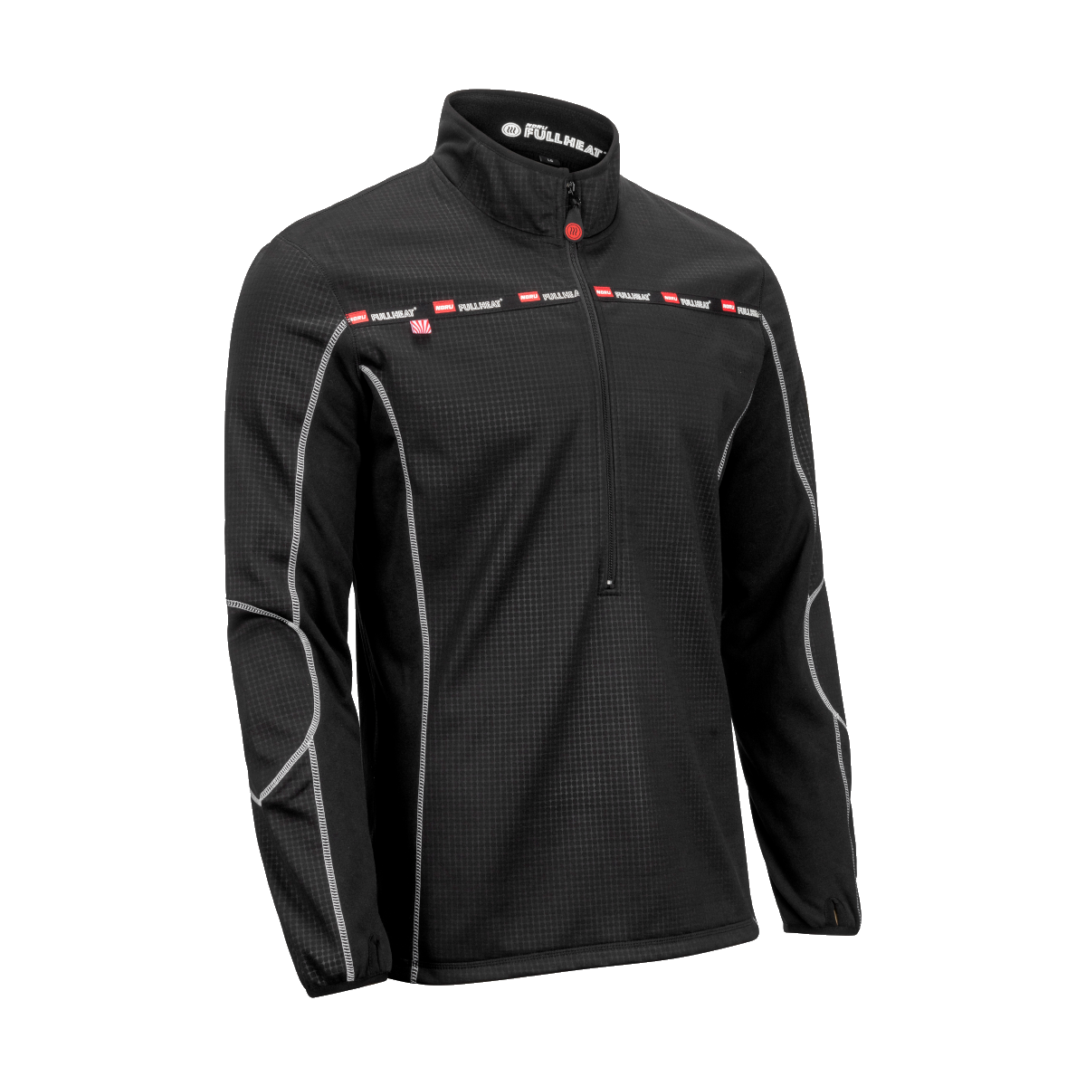 NORU FULL HEAT HALF ZIP TOP BK SM 7357210504