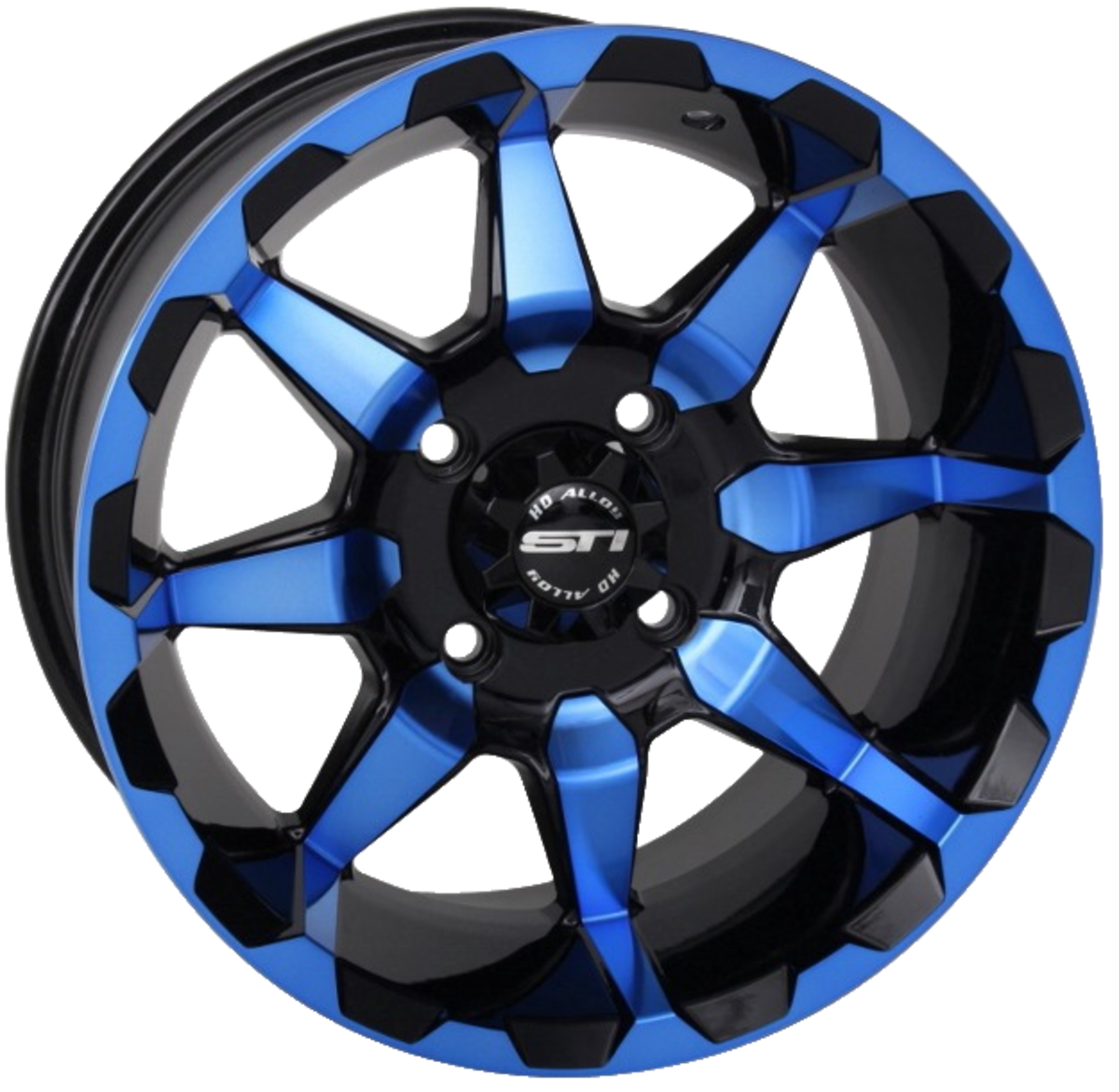 STI 14X7 4/156 4+3 HD6 GLOSS BLK/BLUE 14HD603-BLU