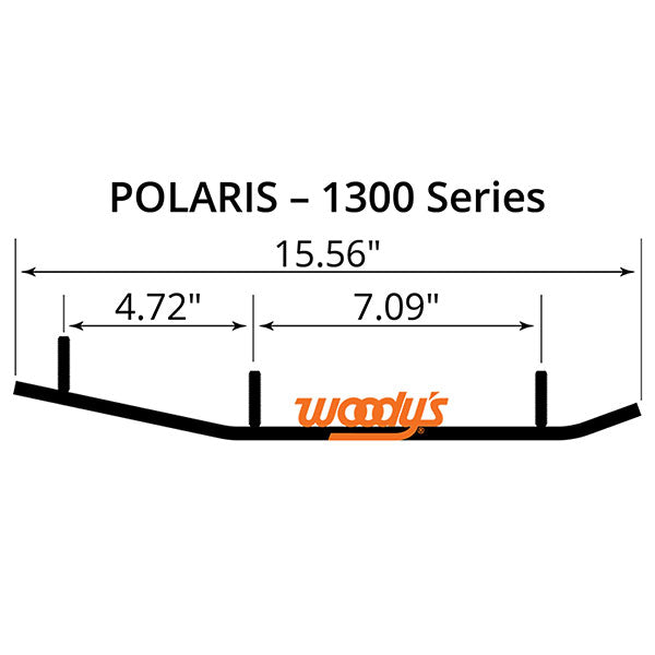 WOODY'S FLAT-TOP TRAIL BLAZER 6" CARBIDE TRAIL RUNNER POLARIS TPI4-1300