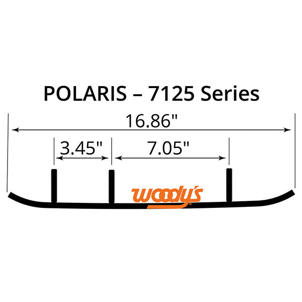 WOODY'S FLAT-TOP TRAIL BLAZER 6" CARBIDE TRAIL RUNNER POLARIS TPI4-7125