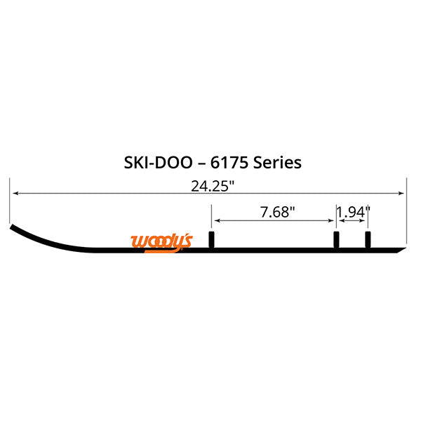 WOODY'S FLAT-TOP TRAIL BLAZER 6" CARBIDE TRAIL RUNNER  TSD4-6175