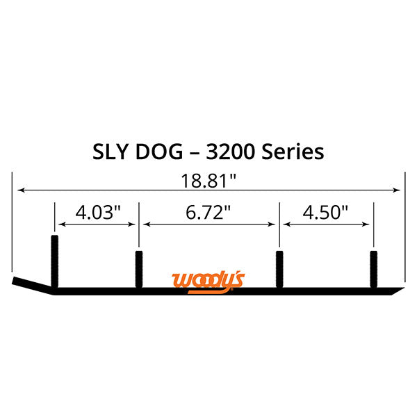 WOODY'S FLAT-TOP TRAIL BLAZER 6" CARBIDE TRAIL RUNNER  TSL4-3200