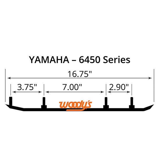WOODY'S FLAT-TOP TRAIL BLAZER 6" CARBIDE TRAIL RUNNER  TYV4-6450