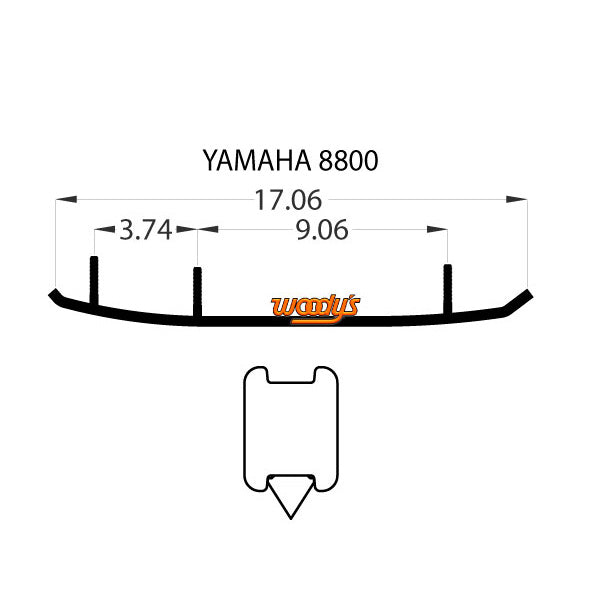 WOODY'S FLAT-TOP TRAIL BLAZER 6" CARBIDE TRAIL RUNNER  TYV4-8800