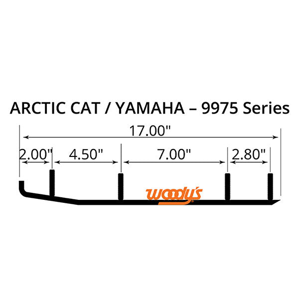WOODY'S FLAT-TOP EXECUTIVE 8" CARBIDE TRAIL RUNNER ARCTIC CAT WAT-9975