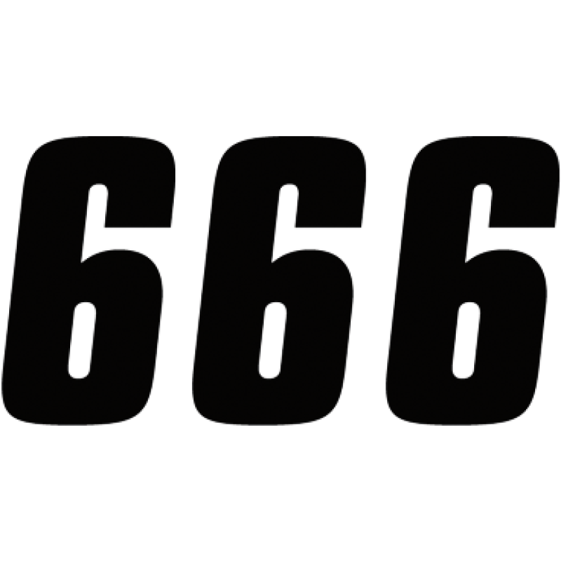 FACTORY EFFEX FACTORY 4" NUMBER BLACK #6 08-90006