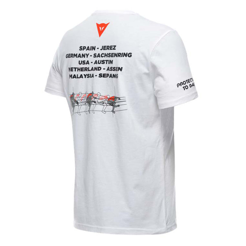 DAINESE RACING T-SHIRT WHITE L 1896876-003-L