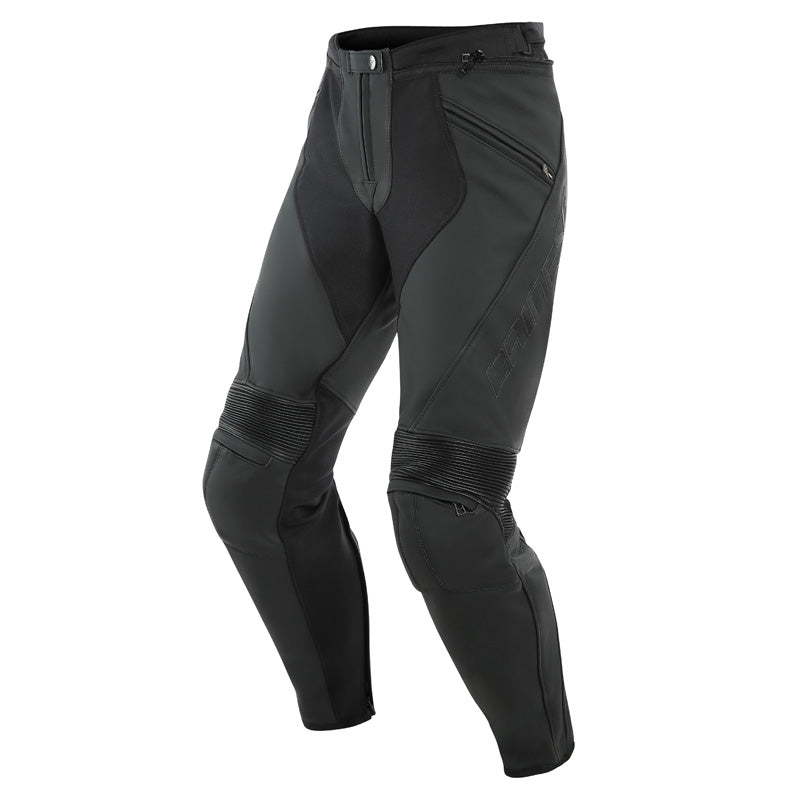 DAINESE PONY 3 TALL LEATHER PANTS BLACK-MATT 1553716-076-122