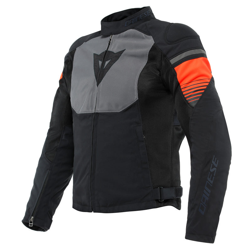 DAINESE AIR FAST TEX JACKET BLACK/GRAY/FLUO-RED 1735258-52G-52
