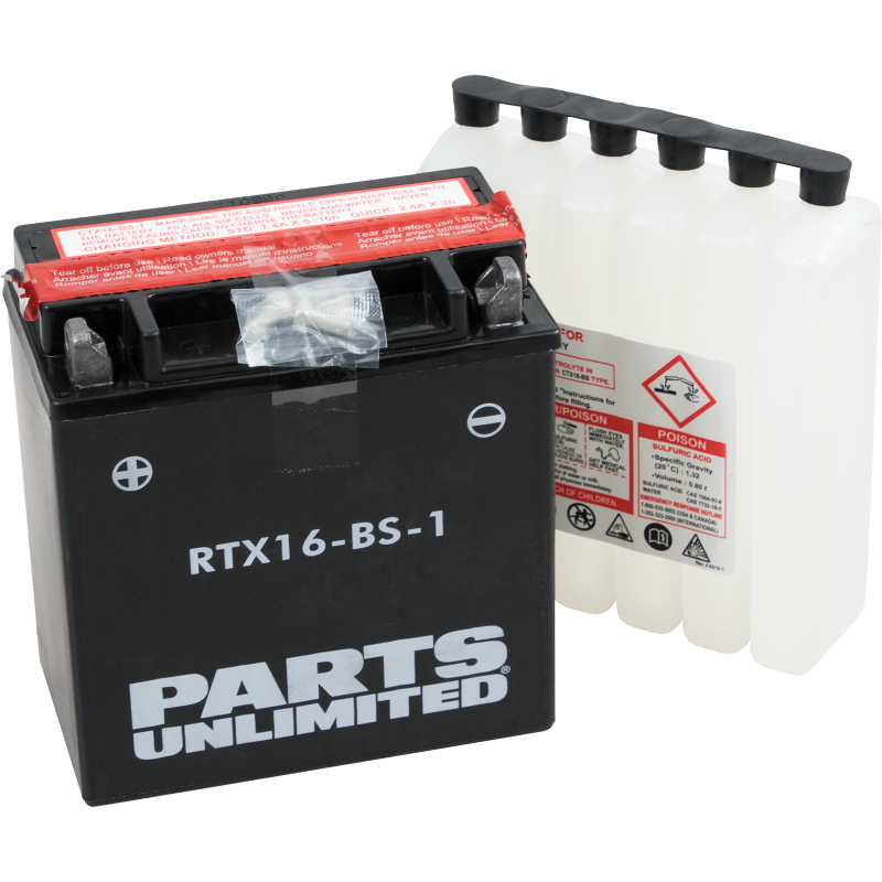 PARTS UNLIMITED BATTERIES CTX16-BS-1  W/ACID PACK PC CTX16-BS-1