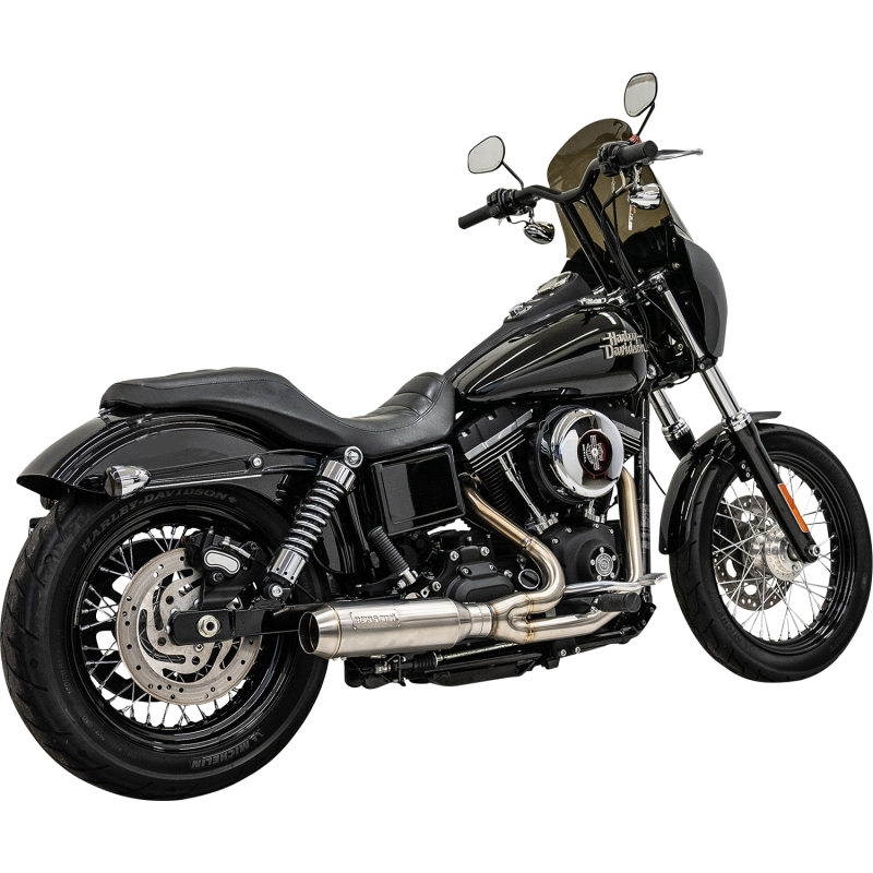 BASSANI XHAUST 2-INTO-1 RIPPER EXHAUST W/ SUPER MUFFLER - STAINLESS STEEL 1D7SS