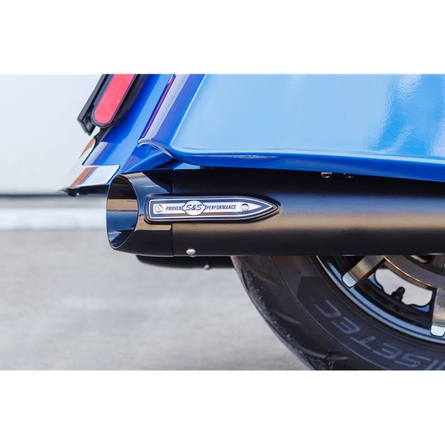 S&S CYCLE MUFFLER SLSH IND. 14+.BLK 550-1075