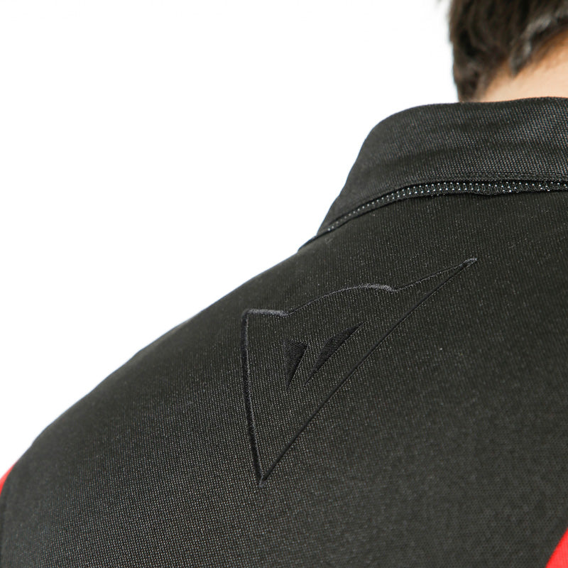 DAINESE MISTICA TEX JACKET BLACK/LAVA-RED 1735250-B78-52