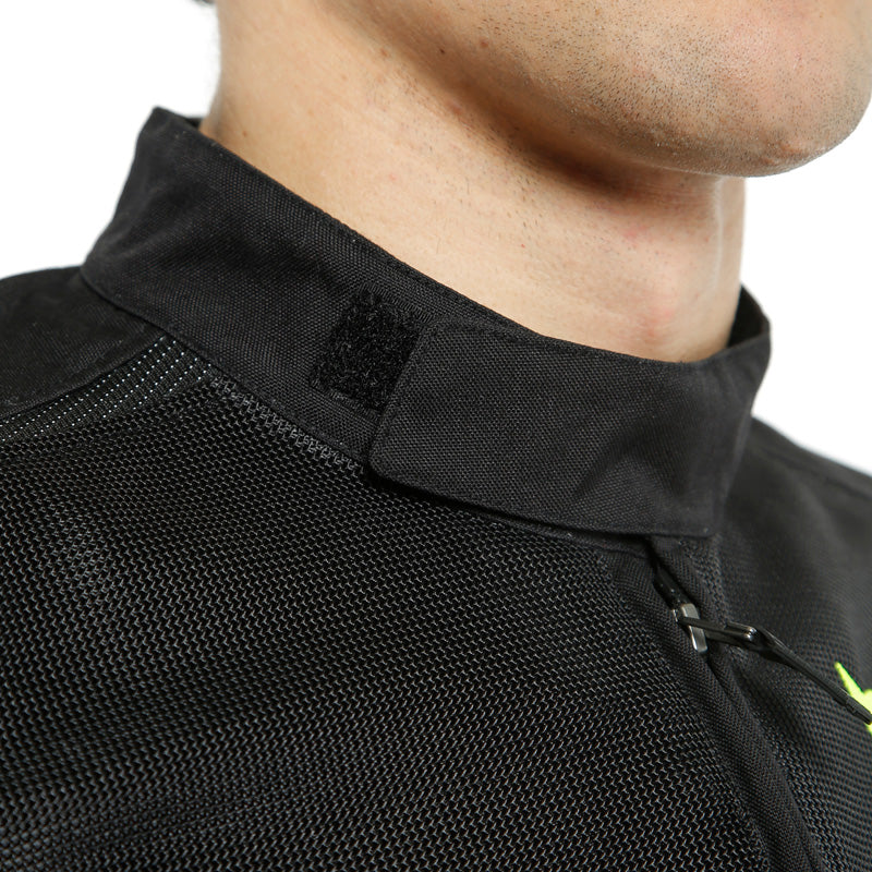 DAINESE SAURIS 2 D-DRY JACKET BLACK/BLACK/FLUO-YELLOW 1654624-N49-56