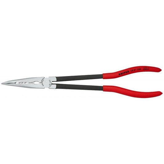KNIPEX EXTRA LONG NEEDLE NOSE PLIERS, 45° ANGLED JAWS 11" 28 81 280