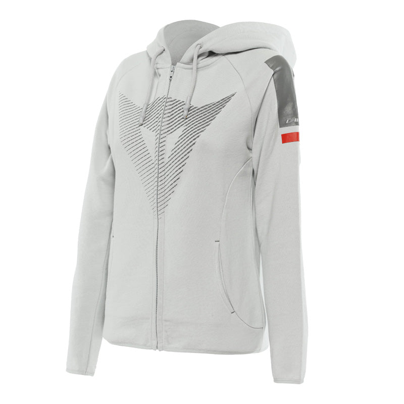 DAINESE FADE LADY FULL-ZIP HOODIE GLAC/DARK GRAY/RED XXL 2896859-38G-XXL