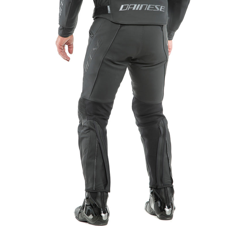 DAINESE PONY 3 TALL LEATHER PANTS BLACK-MATT 1553716-076-98