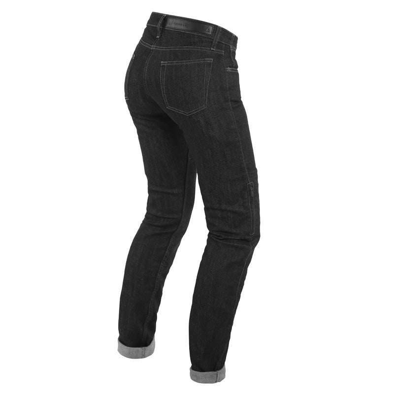 DAINESE DENIM SLIM LADY TEX PANTS BLACK 2755154-001-27