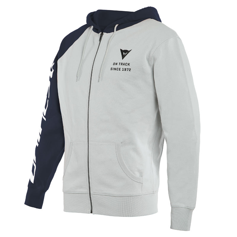 DAINESE PADDOCK FULL-ZIP HOODIE GLACIER-GRAY/BLK-IRIS/BLK 1896834-02F-XXL
